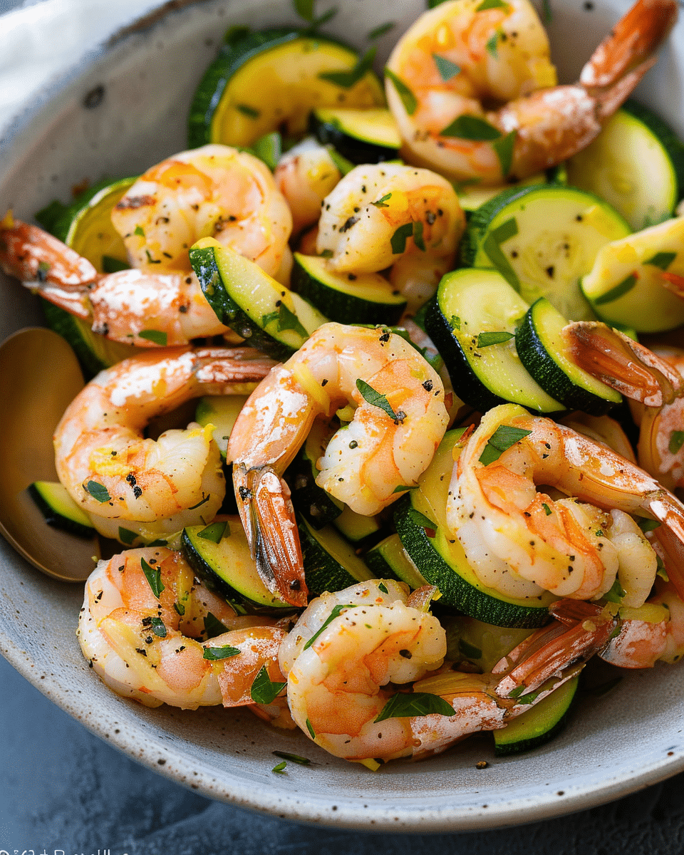 Sautéed Shrimp with Zucchini