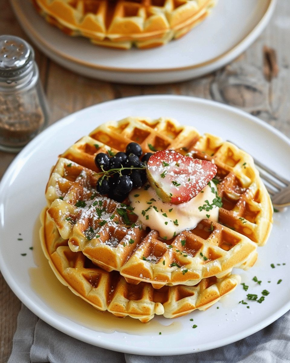 Everything Bagel Buttermilk Waffles