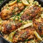Garlic Butter Chicken with Parmesan Cauliflower Rice