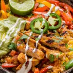 Healthy Chicken Fajita Bowls with Rice
