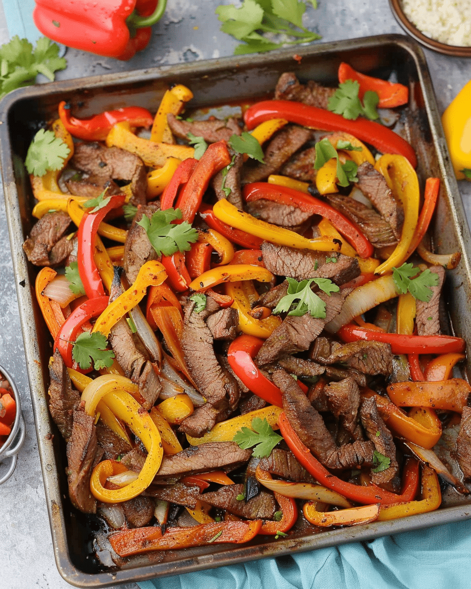 Sheet Pan Steak Fajitas