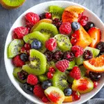 Decadent Winter Fresh Fruit Berries and Kiwi Salad