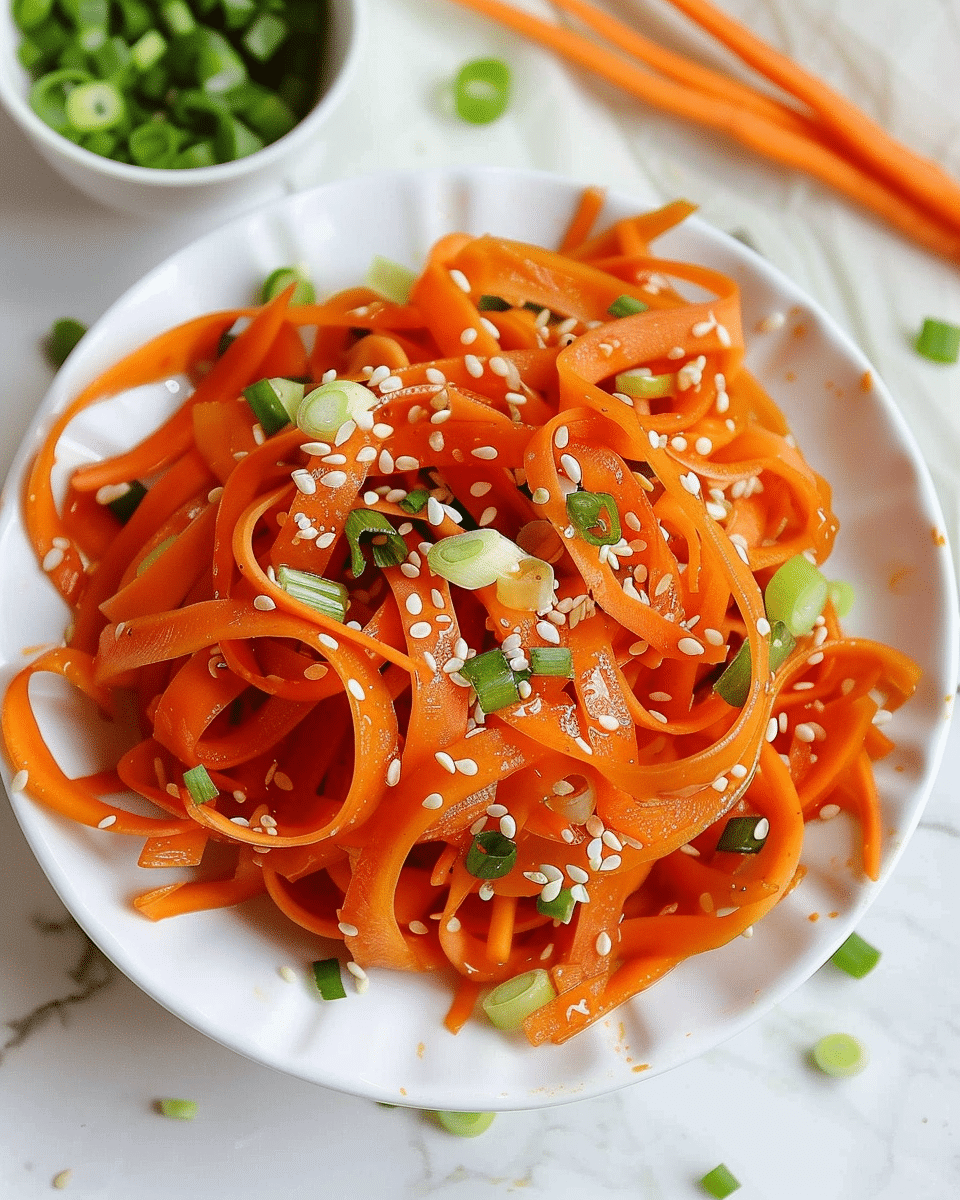 Honey Sesame Carrot Ribbon Salad
