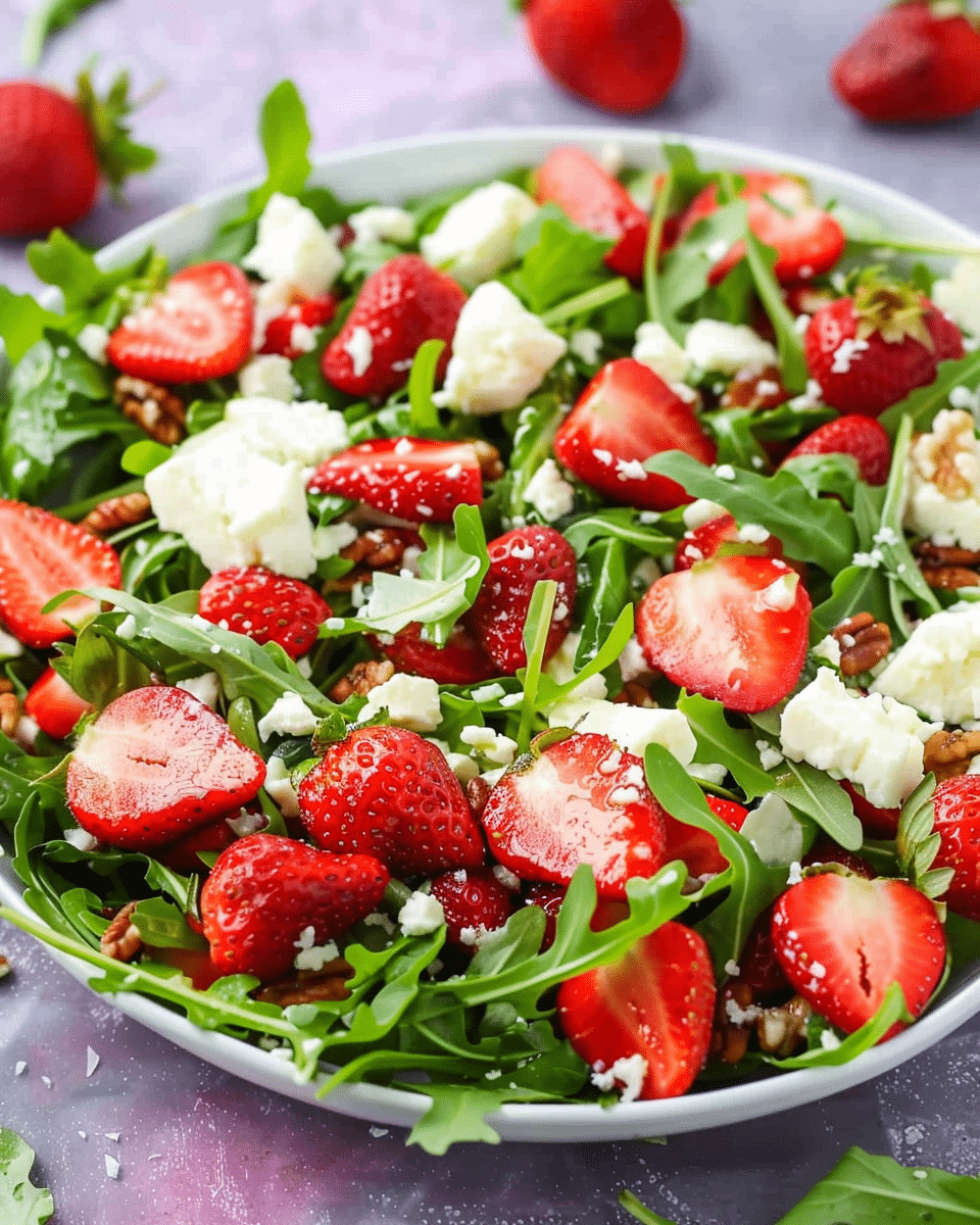 Strawberry Goat Cheese Arugula Salad
