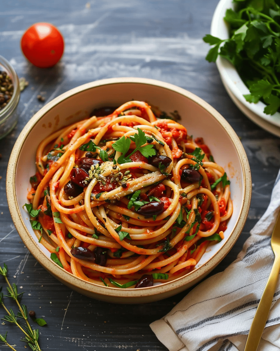 Vegan Pasta Puttanesca
