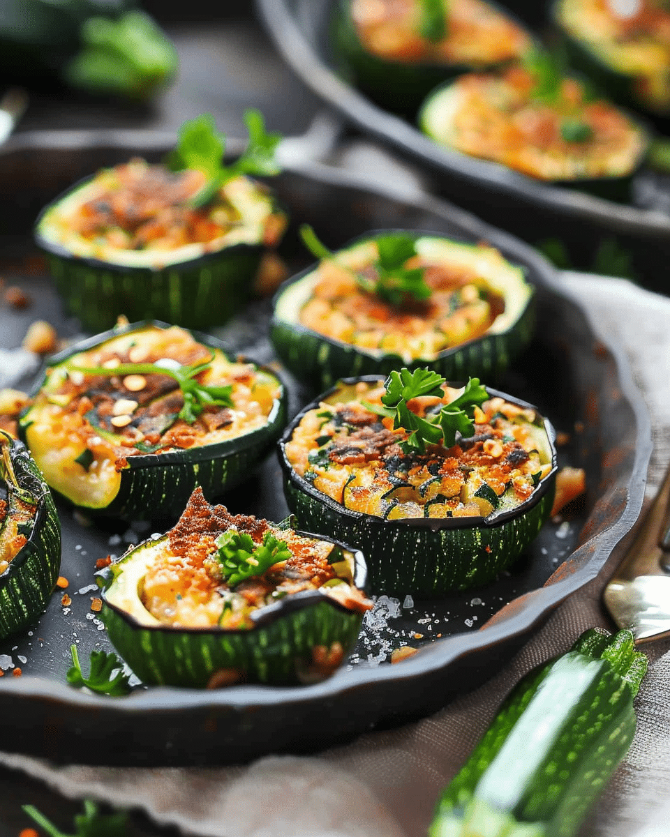 Stuffed Zucchini Mini Bites