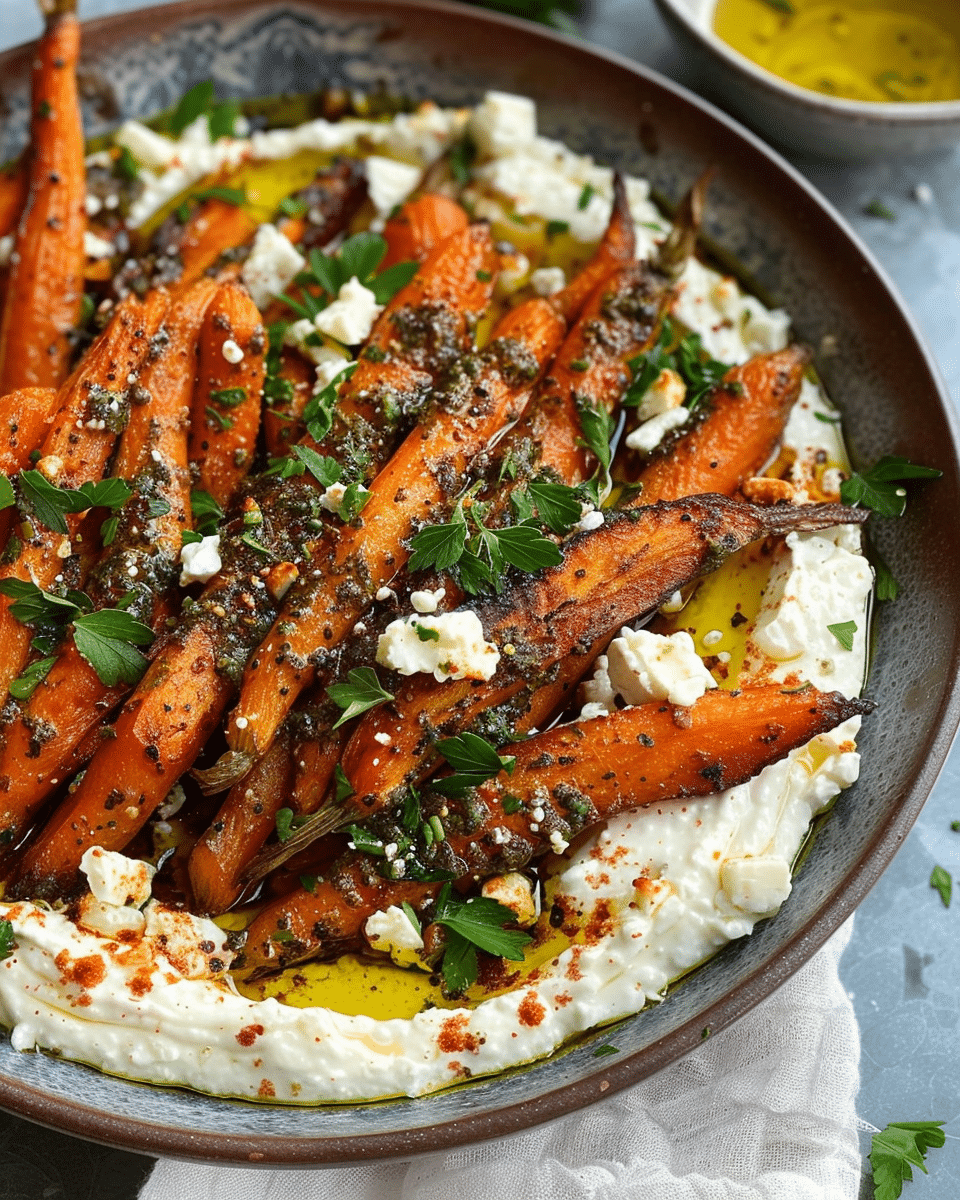 Za’atar Roasted Carrots with Feta Dip