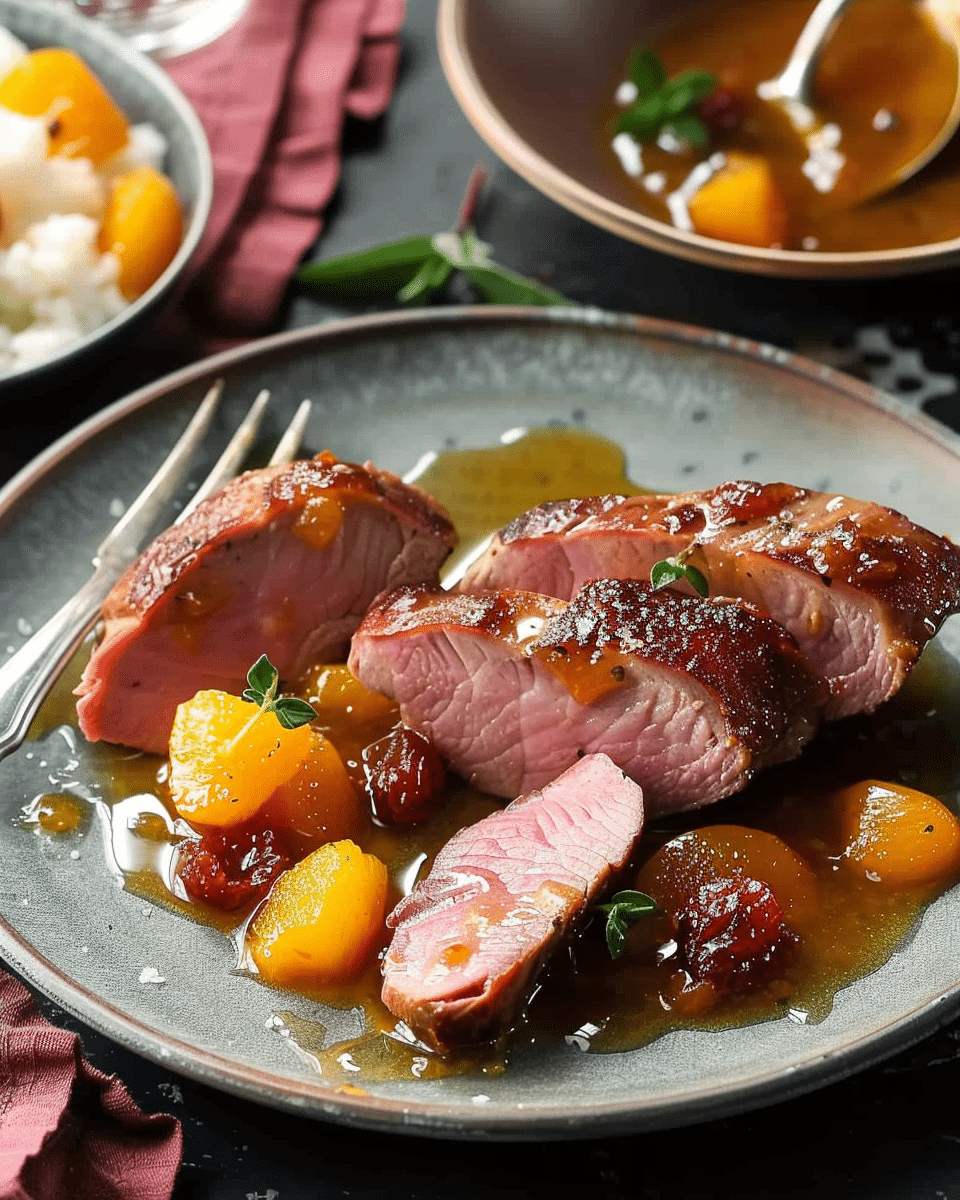 Duck Breast and Apricot Chutney