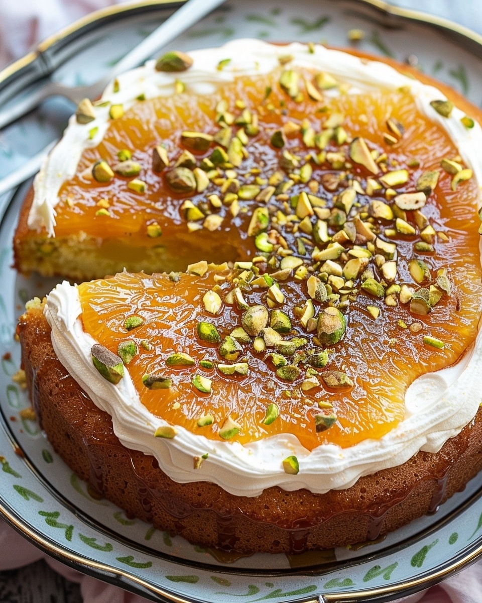 Orange-Pistachio Upside-Down Cake