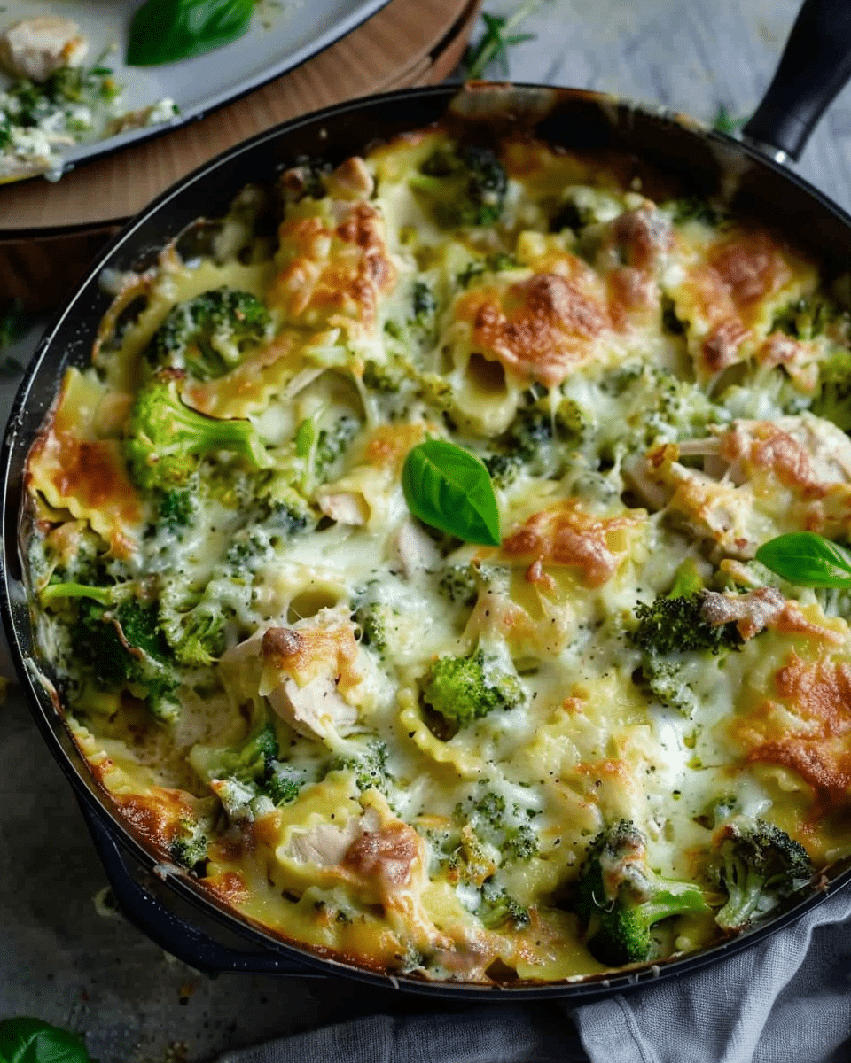 One-Pan Chicken and Broccoli Lasagne