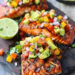 Easy BBQ Salmon with Avocado Salsa