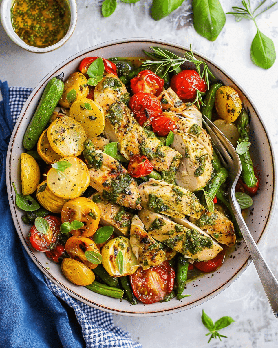 Pesto Chicken and Veggies