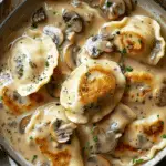 Pierogi with Creamy Mushroom Sauce