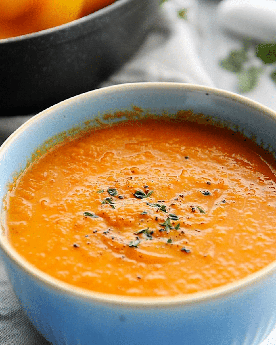 Roasted Red and Yellow Pepper Soup Recipe