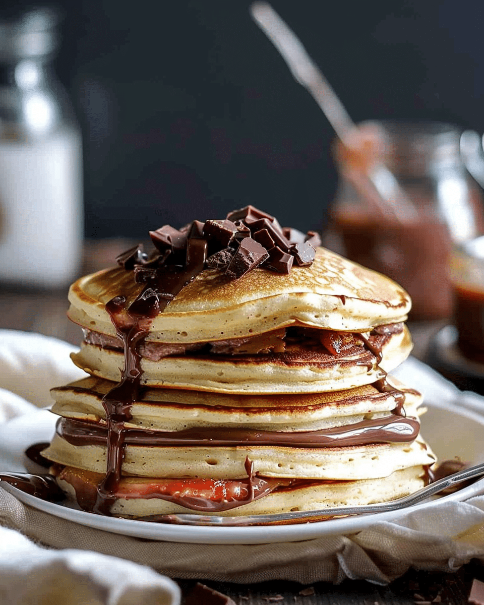 Nutella Stuffed Pancakes