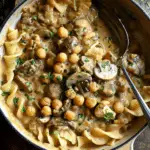 Mushroom Chickpea Stroganoff