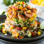 Spicy Shrimp Stacks with Mango Salsa