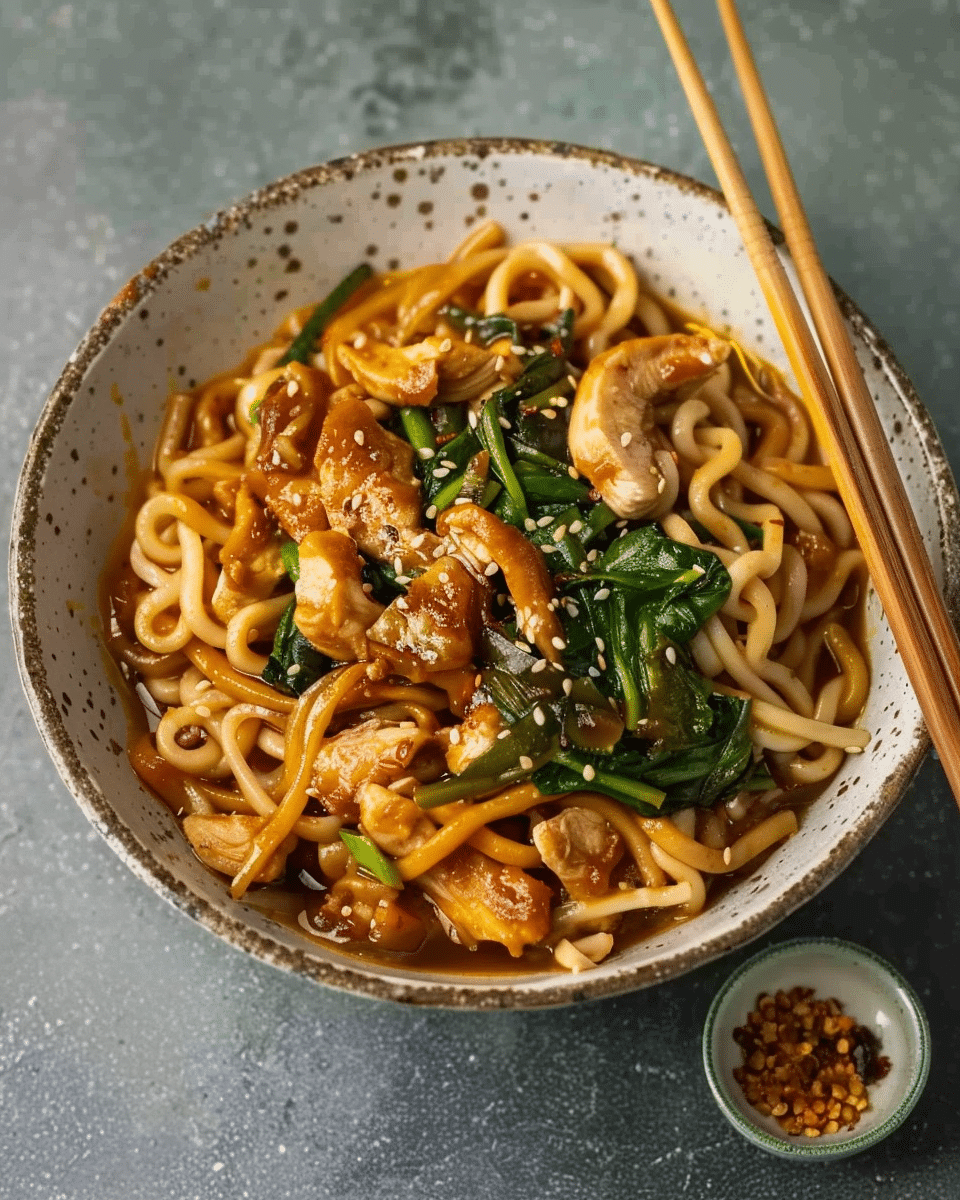 Three Cup Chicken Noodles