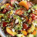 Tomato Peach Avocado Salad