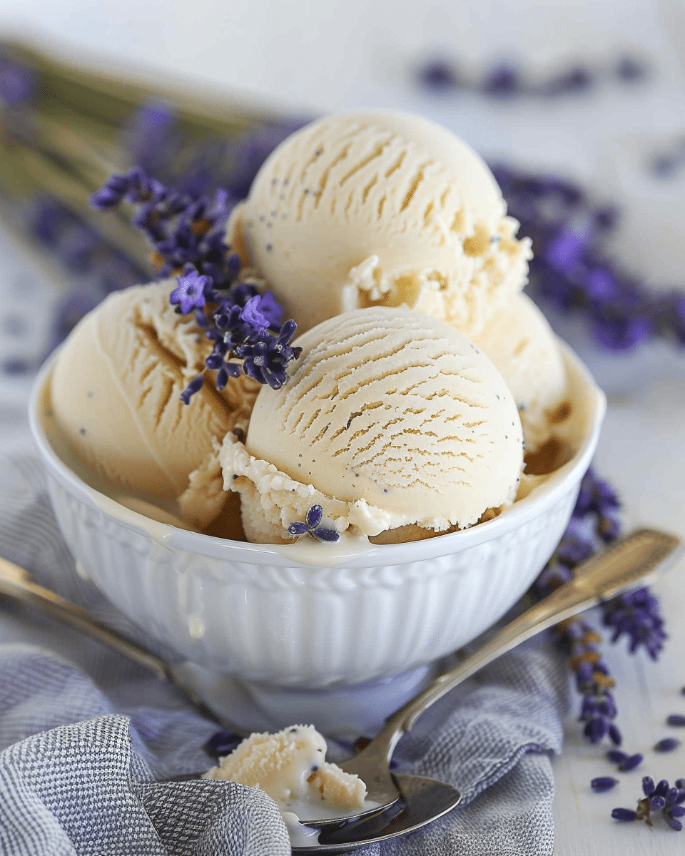 Lavender Vanilla Ice Cream
