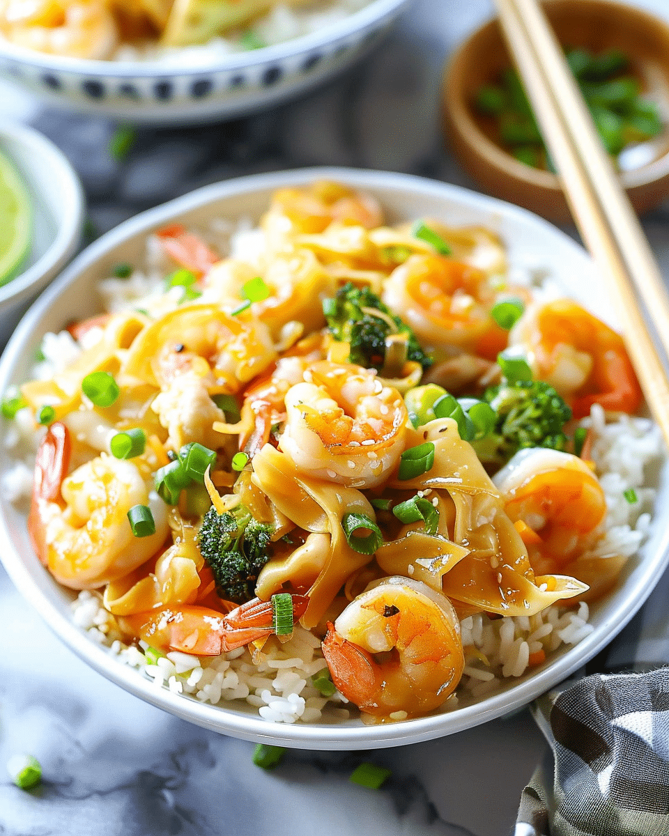 Applebee’s Shrimp Wonton Stir Fry