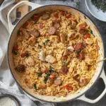 Creamy Chicken and Chorizo Orzo