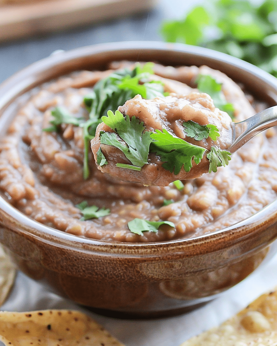 Mexican Style Crock Pot Refried Beans