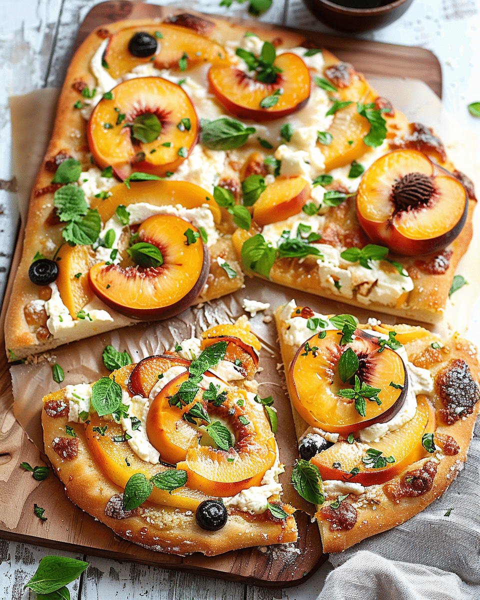 Peach Brie Flatbread