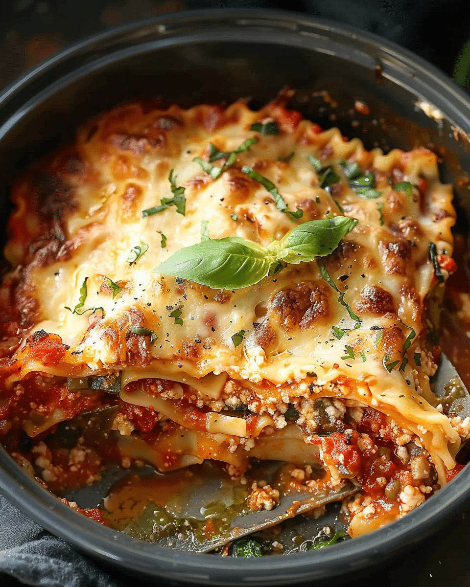 Vegetarian Slow Cooker Lasagne