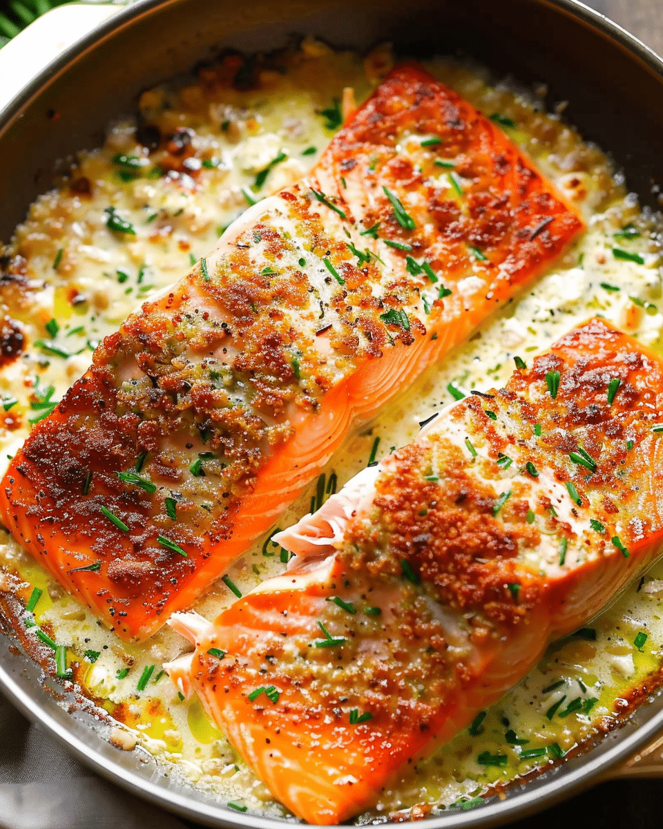 Baked Boursin Salmon