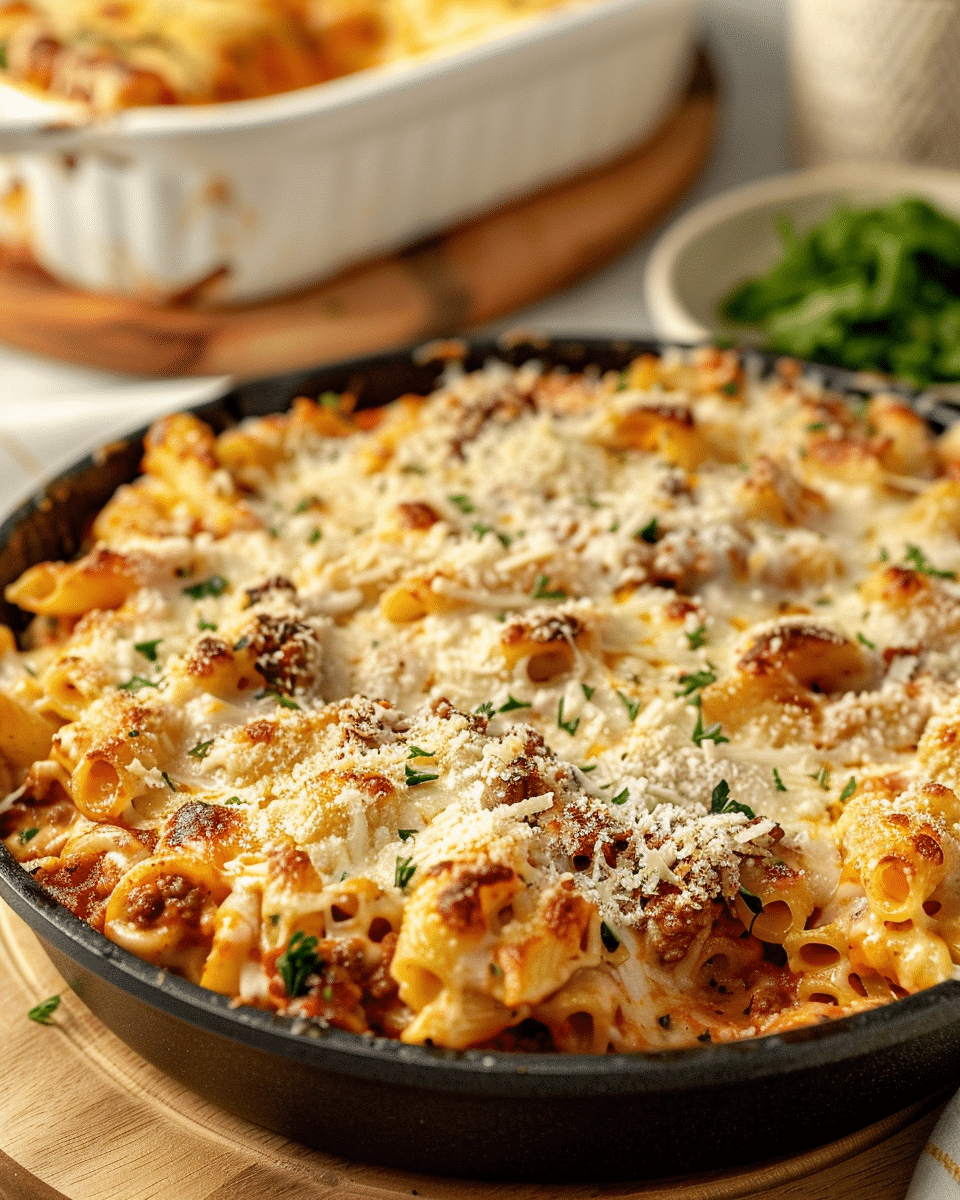 Cheesy Creamy Baked Ziti