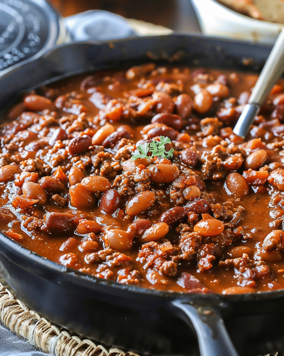 Cowboy Baked Beans with Ground Beef