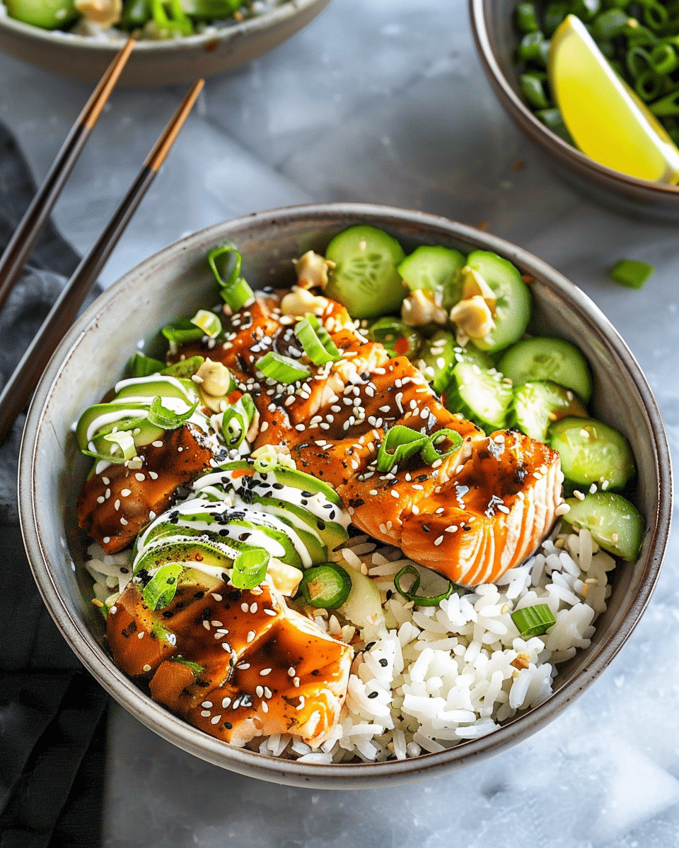 Easy Spicy Salmon Sushi Bowls