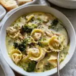 Italian Broccoli + Chicken Tortellini Soup