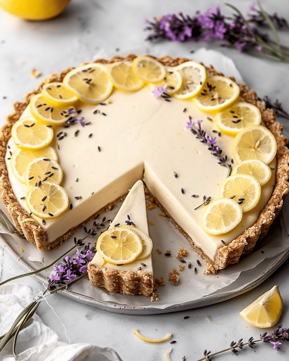 No-Bake Lemon Lavender Tart