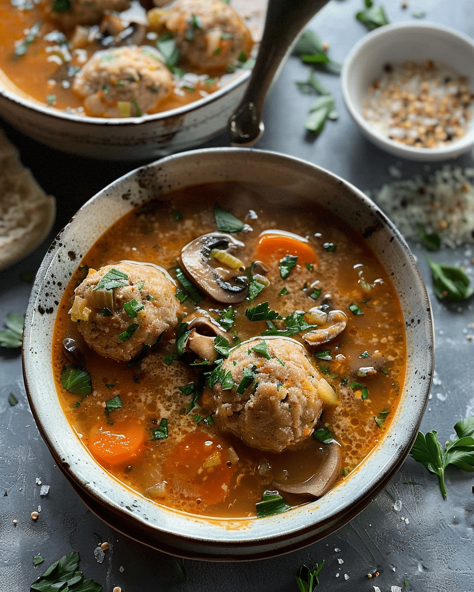 Easy Meatball Mushroom Soup