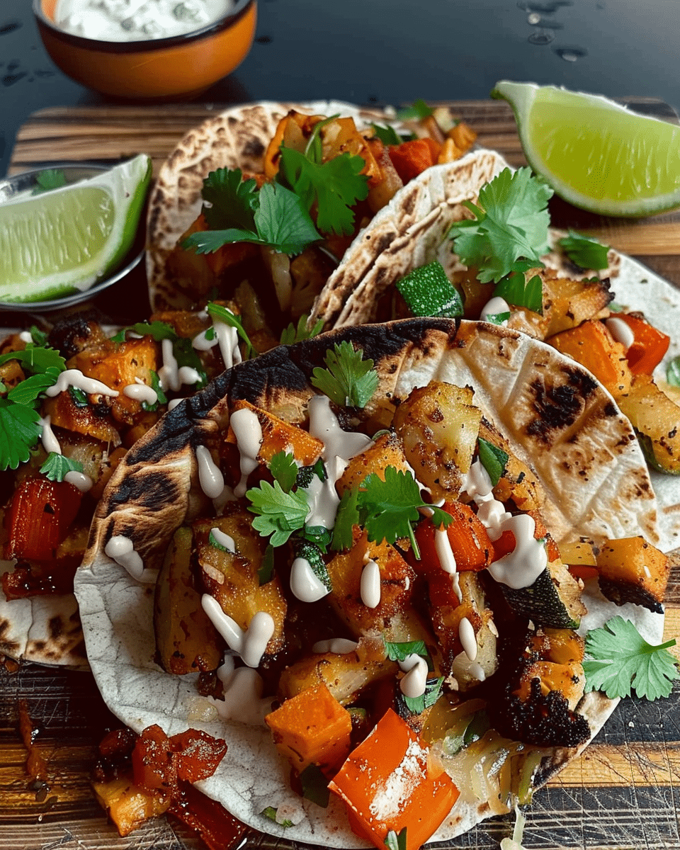 Easy Roasted Veggie Tacos
