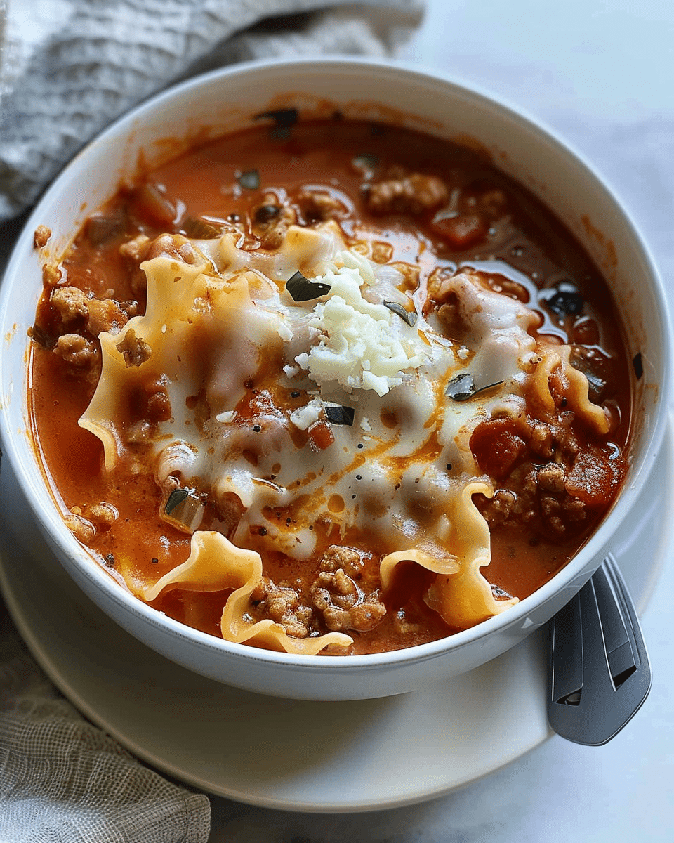One Pot Lasagna Soup