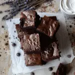 Triple Chocolate Lavender Brownies