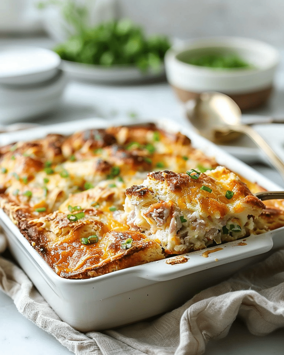Breakfast Casserole with Biscuits Recipe