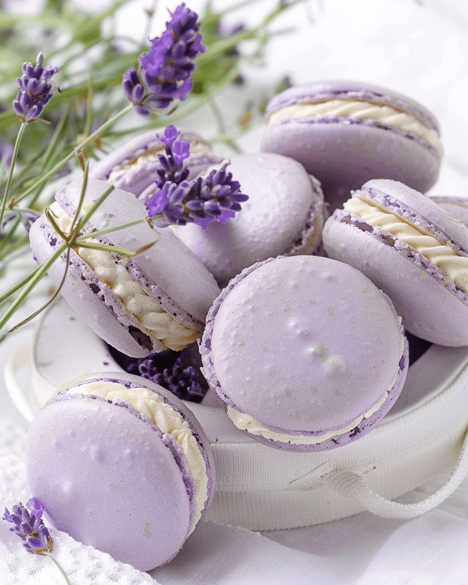 Lavender Lemon Macarons