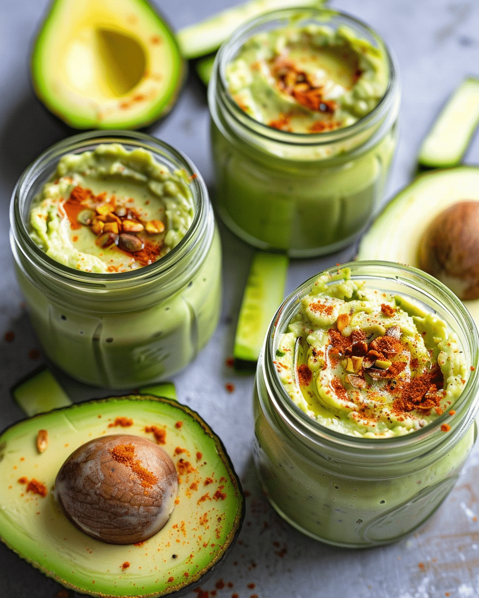 Healthy Avocado Hummus Snack Jars