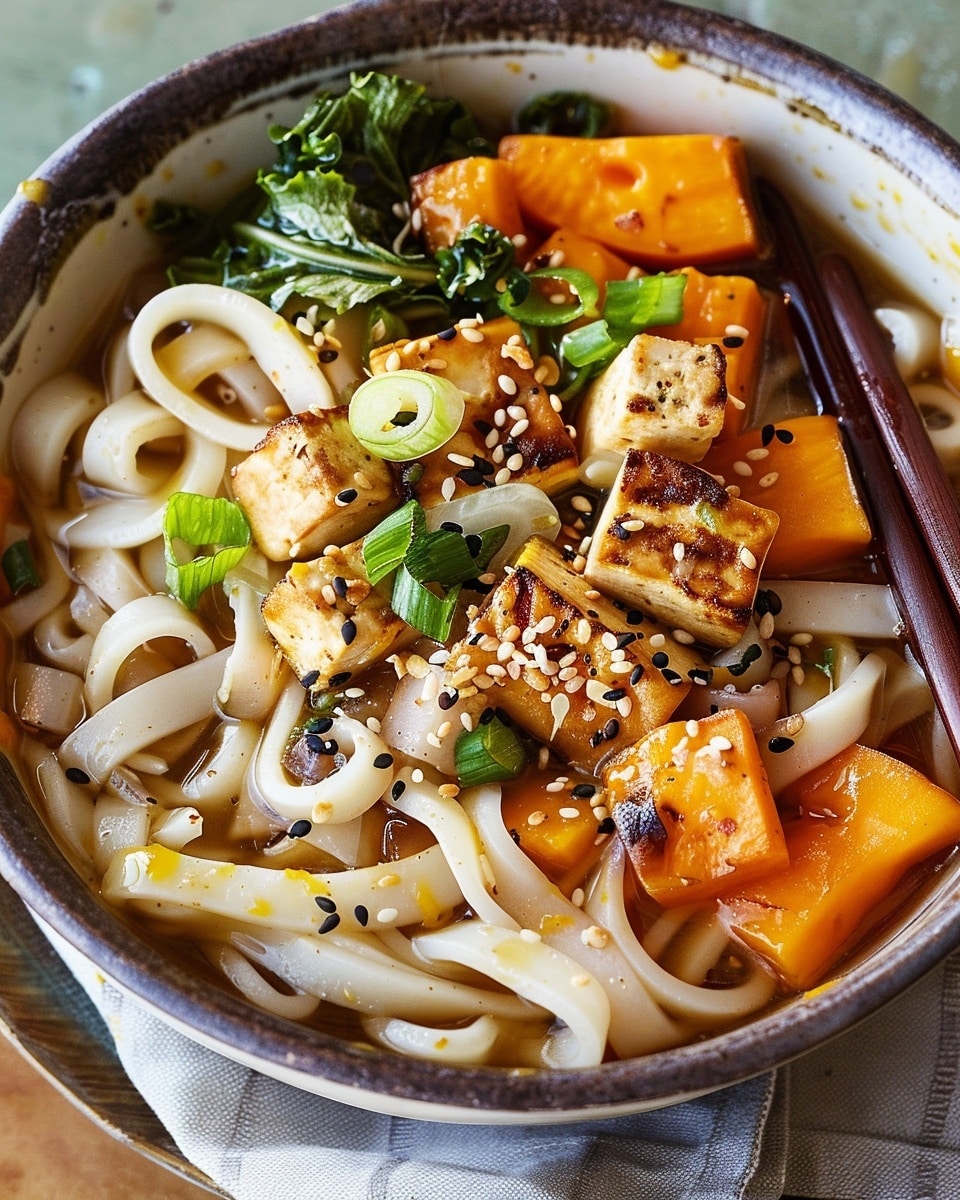Sweet Potato and Tofu Udon