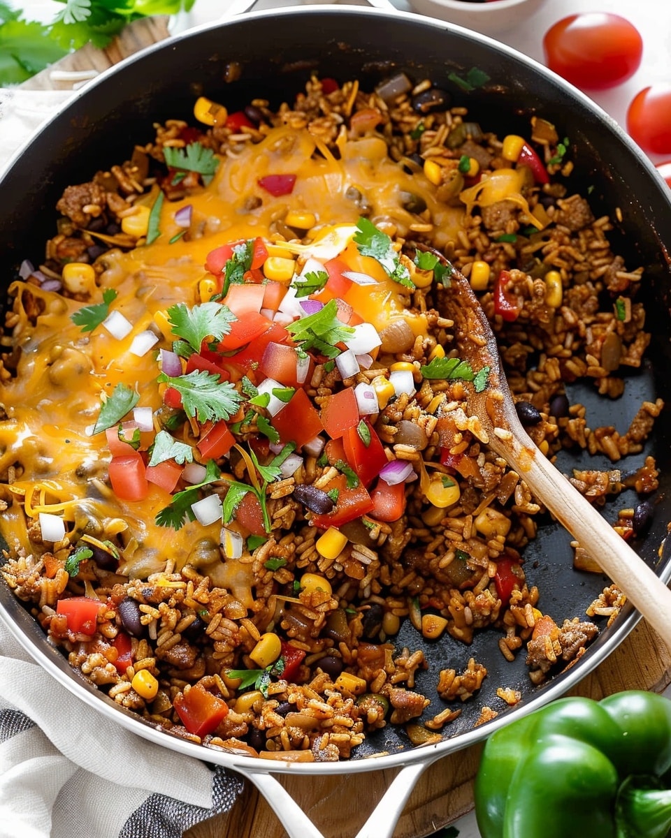 Mexican Beef and Rice Skillet
