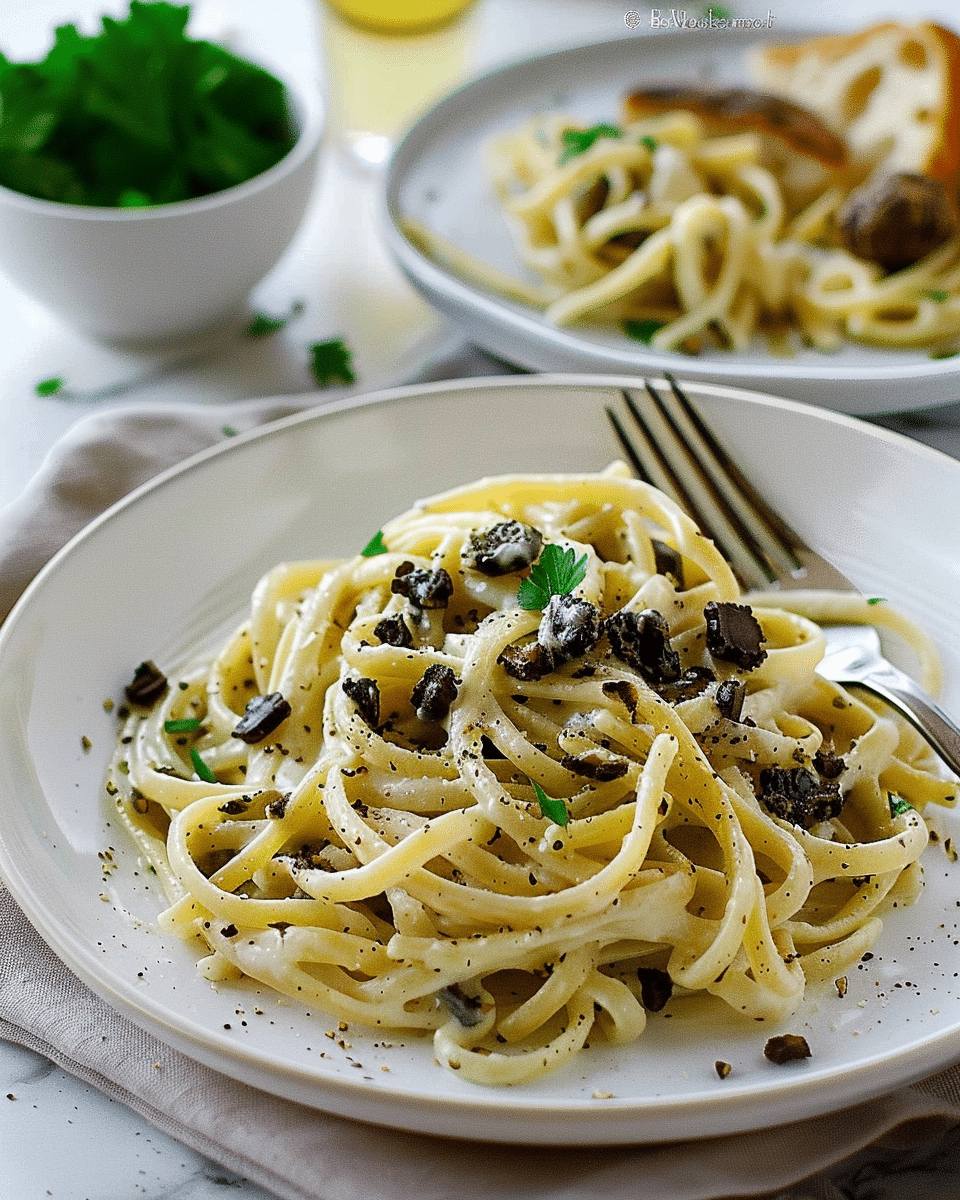 Pasta with Black Truffle Sauce