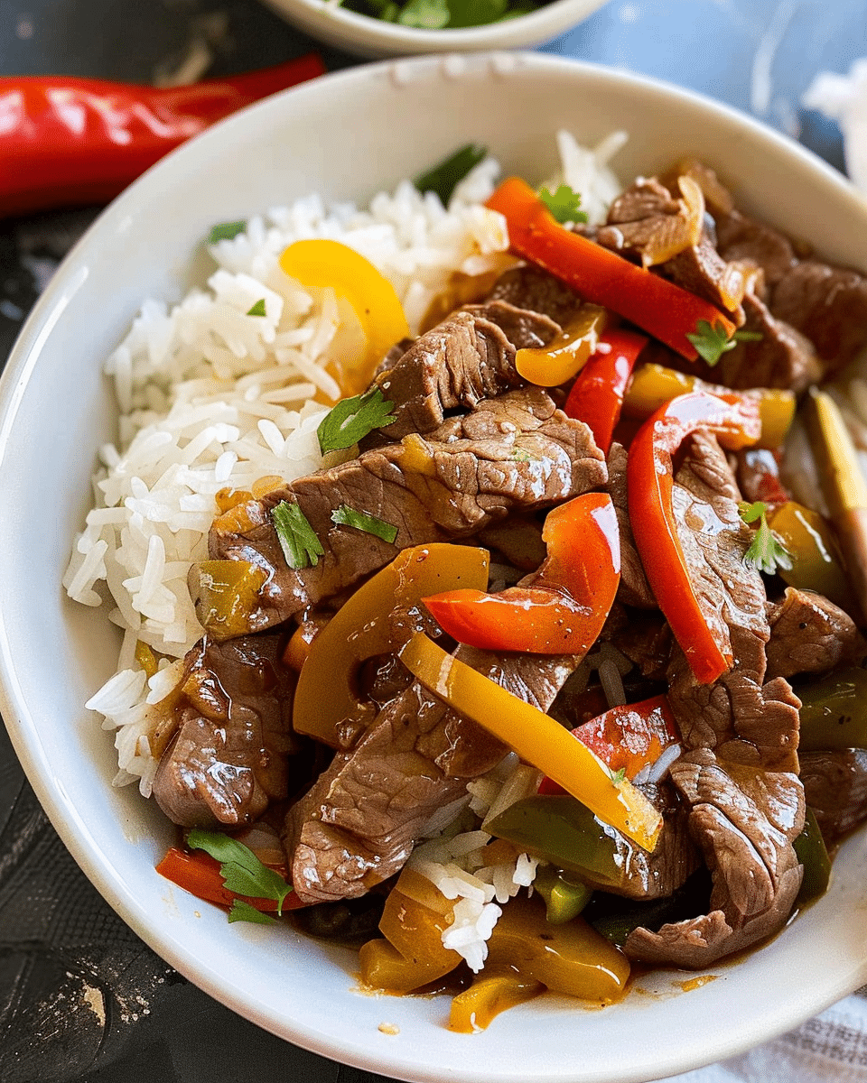 Slow Cooker Pepper Steak