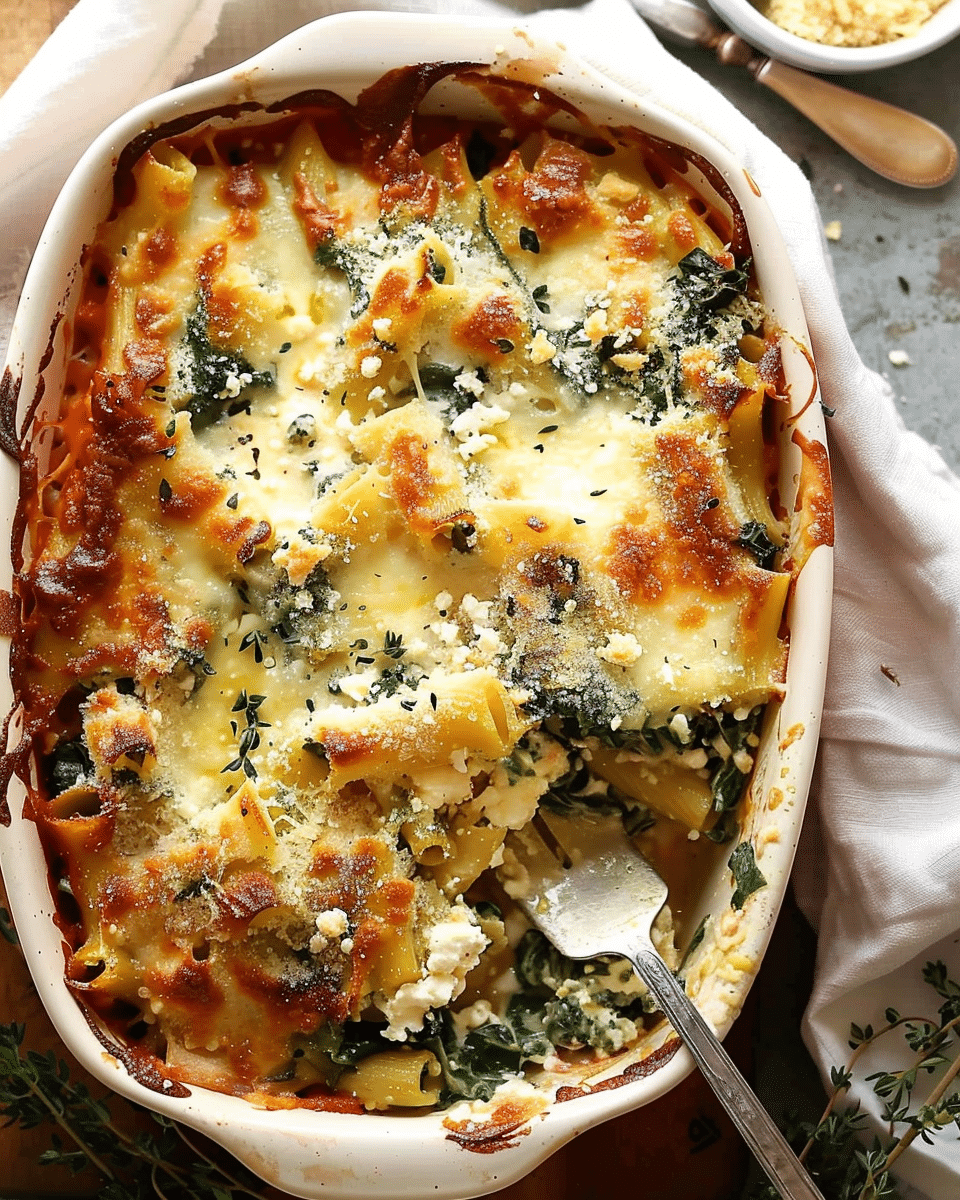 Spinach and Ricotta Pasta Bake Recipe