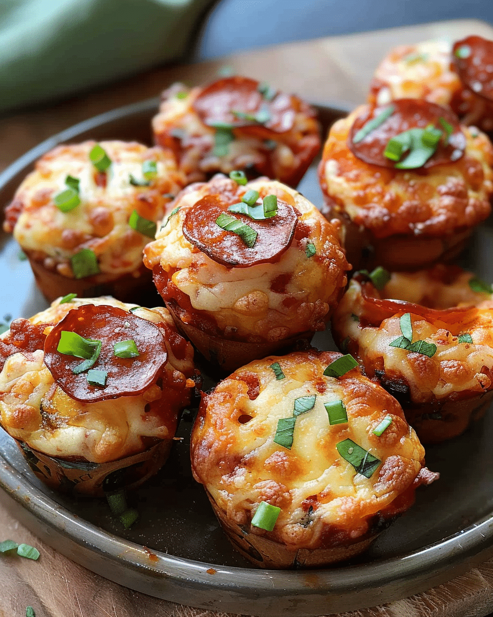 Easy Healthier Pizza Muffins