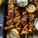Lemon Pepper Chicken Souvlakia