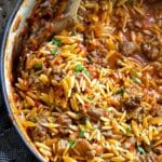 One Pot Tomato Beef Orzo